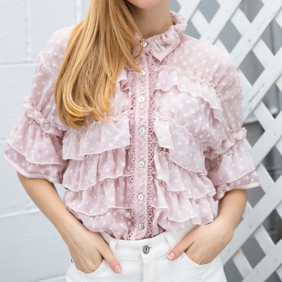 Pink Ruffle Top - Picture 2 of 3